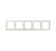 JUNG Рамка 5-кратная горизонтальная с полем для надписи слоновая кость