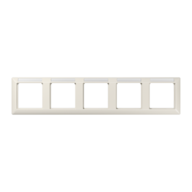 JUNG Рамка 5-кратная горизонтальная с полем для надписи слоновая кость