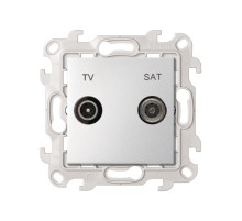 Simon 24 Алюминий Розетка TV-SAT одиночная