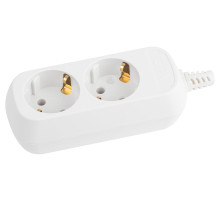 ЭРА Колодка KX-2e 2 розетки с зазeмлением белая