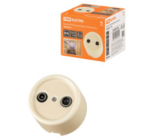 TDM Розетка TV+R оконечная сл. кость «Болонь»