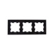 BRITE Рамка 3-мест. РУ-3-1-БрЧ металл черн. IEK