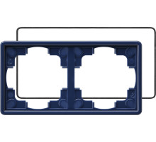 Gira S-Color Синий Рамка 2-ая с уплотнительной вставкой