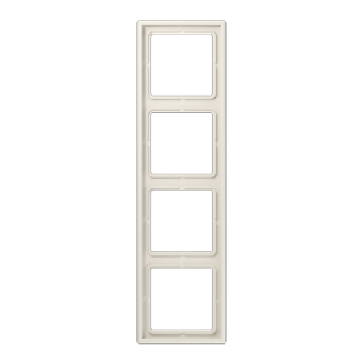 Рамка для вертикальной и горизонтальной установки, 4 поста, дюропласт, слоновая кость, LS990