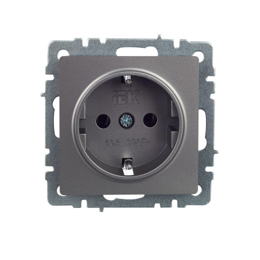 BRITE Роз. с з/к без з/ш 16А РС11-1-0-БрС сталь IEK