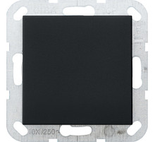 Gira S-55 Черная матовая Заглушка с опорной платой