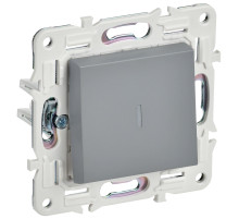 IEK SKANDY Серый Выключатель 1-клавишный проходной с индикацией 10А SK-V08Gr