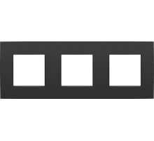 Niko Intense Черный матовый Рамка на 3 поста