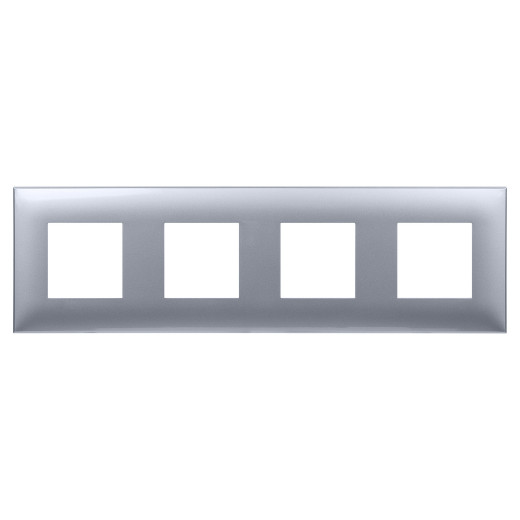 Рамка 4 поста (8 мод.), Avanti, закаленная сталь