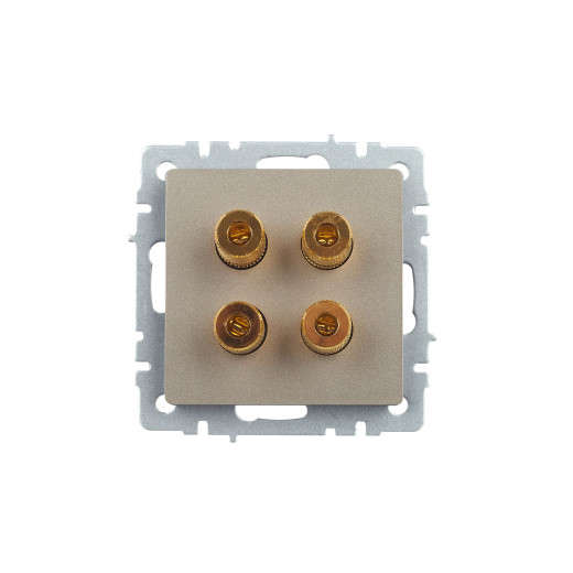 BRITE Аудиорозетка 4-мест. РА10-БрШ шамп. IEK
