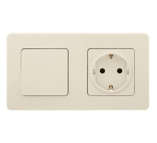 Legrand/Daccord INSPIRIA Слоновая кость Выключатель одноклавишный 10 AX - 250 В.