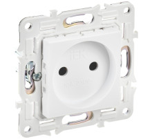 IEK SKANDY Арктический белый Розетка б/з 10А SK-R02W