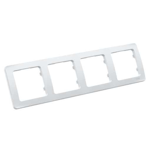 Р404 Рамка четырёхместная, скрытой установки, цвет белый