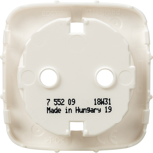 Valena ALLURE.Лицевая панель розетки 2К+З.Жемчуг