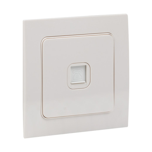 Стокгольм Механизм Розетки Phone 1-местной белый EKF PROxima