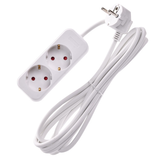 UMA Удлинитель У02 2 места 3м 3х1мм2 10А бел. IEK