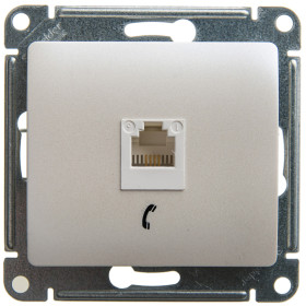 Systeme Electric Glossa Перламутр Розетка телефонная RJ11