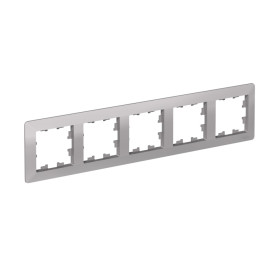 Systeme Electric AtlasDesign Air Алюминий/дымчатый черный Рамка 5-ая