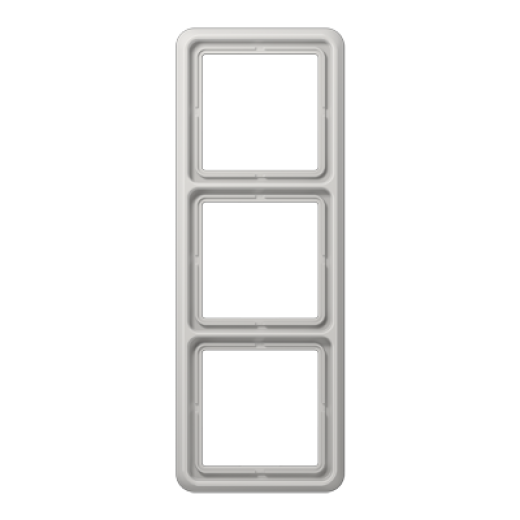 Рамка для вертикальной и горизонтальной установки, 3 поста, дюропласт, светло-серый, CD500