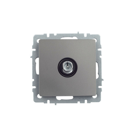 BRITE Роз. TV проходная РТВ10-0-БрС сталь IEK