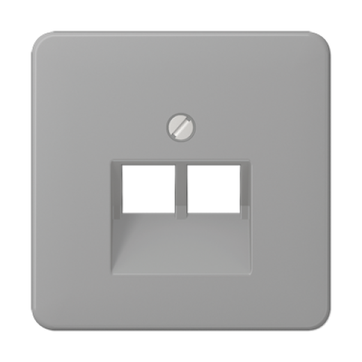 Крышка для сдвоенной телефонной и компьютерной розетки UAE, серая