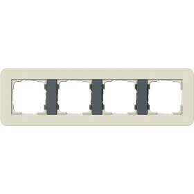 Gira E3 Песочный/Антрацит Рамка 4-ая