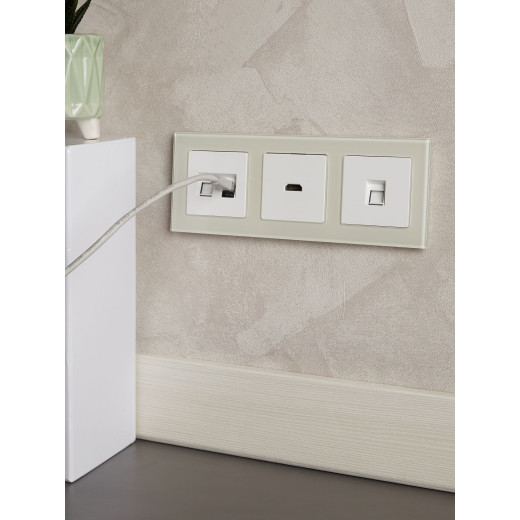 BRITE Роз. HDMI РHDMI-0-БрБ бел. IEK