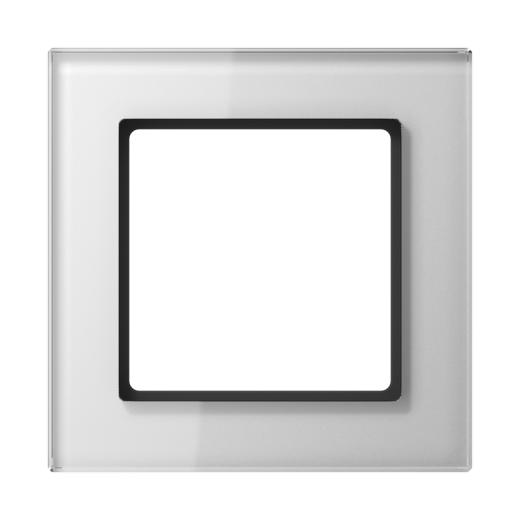 Рамка для вертикальной и горизонтальной установки, 1 пост, стекло, белый, A CREATION