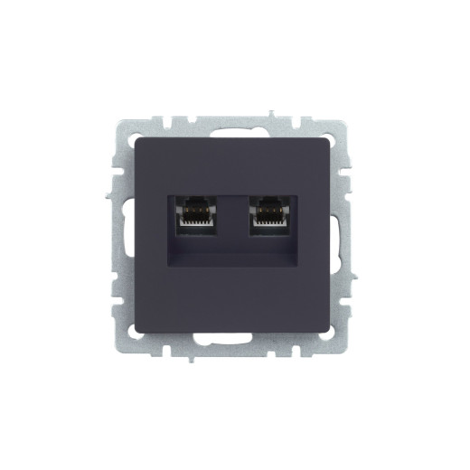 BRITE Роз. комп. 2-ая RJ45 кат.5E РК10-2-БрГ граф. IEK