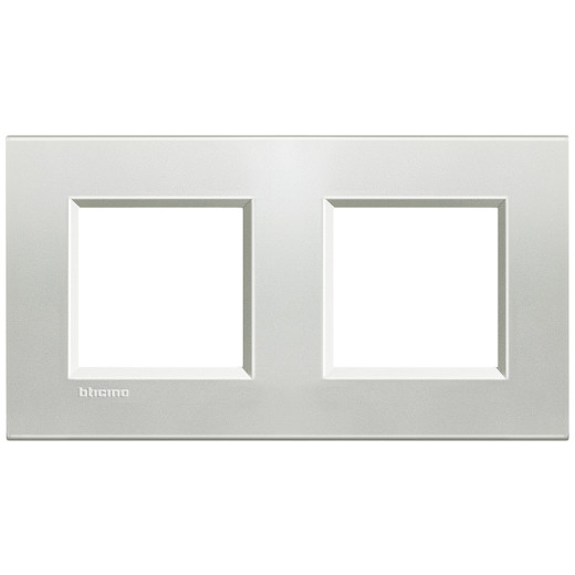 Livinglight Рамка прямоугольная, 2 поста, цвет Серебро