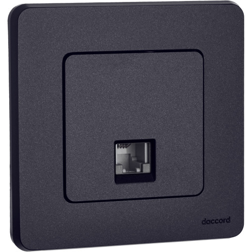Розетка телефонная RJ11 - Legrand/Daccord Inspiria - антрацит