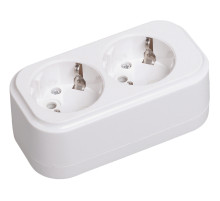 IEK Розетка переносная разб. К02 2 места CLASSIC