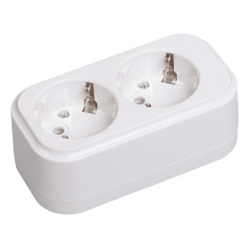 IEK Розетка переносная разб. К02 2 места CLASSIC