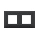 Рамка 2 поста (4 мод.), Avanti, черный матовый