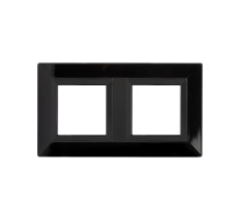 DKC Avanti Рамка из металла, черная, 2 поста (4 мод.)