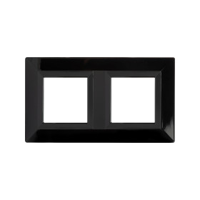 DKC Avanti Рамка из металла, черная, 2 поста (4 мод.)