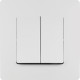 Выключатель двухклавишный - Legrand Etika - 10А 250В безвинтовые зажимы - белый