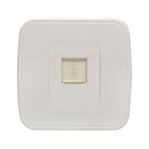 Минск Розетка RJ-45 1-местная, ОП 1А, 120В, белая EKF Basic