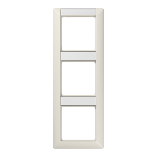 Рамка 3-кратная с полем для надписи для горизонтальной и вертикальной установки, слоновая кость