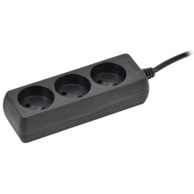 IEK Удлинитель У3 3 места б/з 1,5м 2х0,75мм2 10А 250В чер.