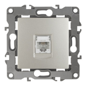 ЭРА 12-3105-15 Розетка телефонная RJ11, IP20, Эра12, перламутр (10/100/2500)