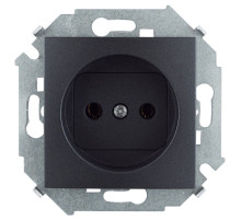 Simon 15 Графит Розетка без заземления 2P, 16А, 250В, винт. зажим
