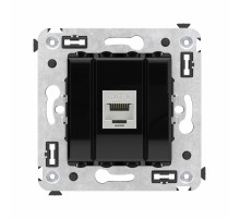 DKC Avanti Компьютерная розетка RJ-45 без шторки в стену, кат.6 одинарная экранированная, 