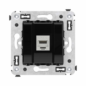 DKC Avanti Компьютерная розетка RJ-45 без шторки в стену, кат.6 одинарная экранированная, 