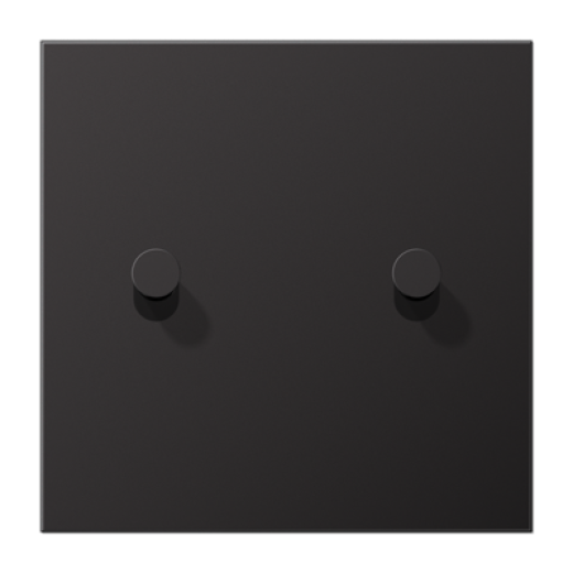 Центральная плата для выключателей, 1 пост, 2 тумблера, конус, металл, dark, LS1912