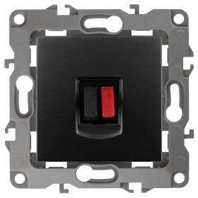 ЭРА Розетка Серия 12 12-3111-05 аудио IP20 антрацит