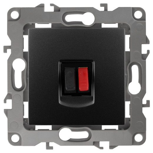 Розетка ЭРА Серия 12 12-3111-05 аудио IP20 антрацит