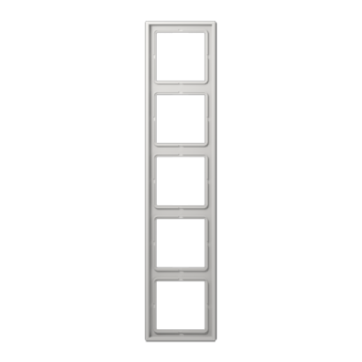 Рамка для вертикальной и горизонтальной установки, 5 постов, дюропласт, светло-серый, LS990