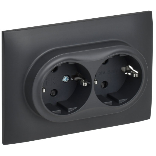 SKANDY Роз. 2-я с з/к/ш 16А в сб. SK-R07T титан IEK