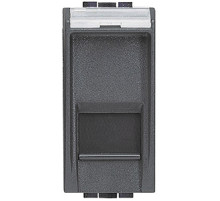 BT LL Антрацит Розетка компьютер RJ45 6 кат. UTP 1 мод Безынструментальный.